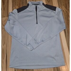 Nike Golf Tour Performance Quarter Zip Pullover Mens Gray Black Lg. Therma‎ Fit